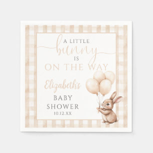 Little Bunny Balloons Gender Neutral Baby Shower Napkins