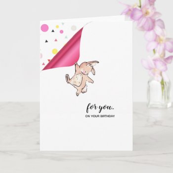 Little Bunny Birthday Card by SharonCullars at Zazzle