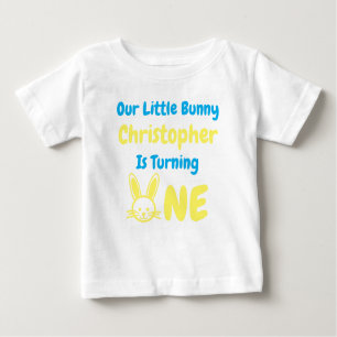 Little Bunny Boy 1st Birthday Baby T-Shirt