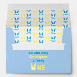 Little Bunny Boy 1st Birthday Envelope