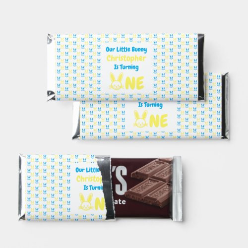 Little Bunny Boy 1st Birthday Hershey Bar Favors