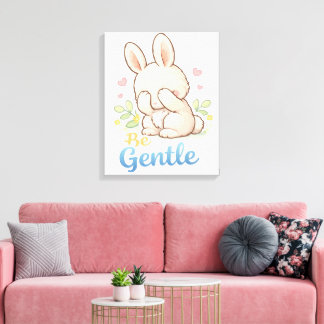 little bunny canvas print