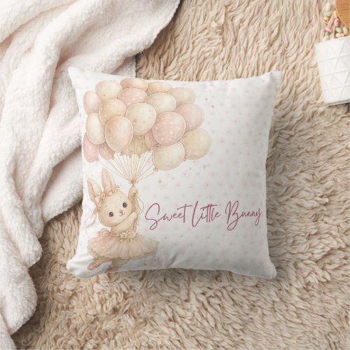 Little Bunny Decorative Birthday Pillow