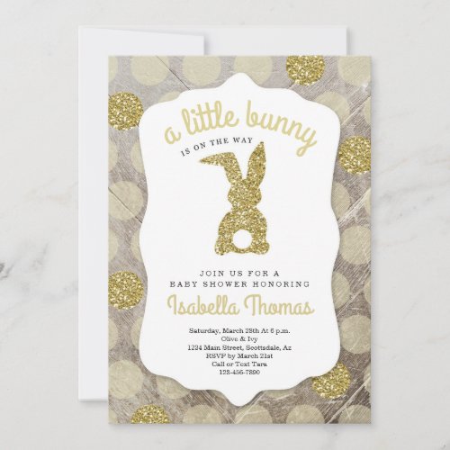 Little Bunny Easter Baby Shower Gender Neutral Invitation