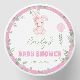 Little Bunny Eucalyptu Watercolor Baby girl Shower Mini Candle Favors