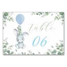 Little Bunny Eucalyptus Watercolor Baby Boy Shower