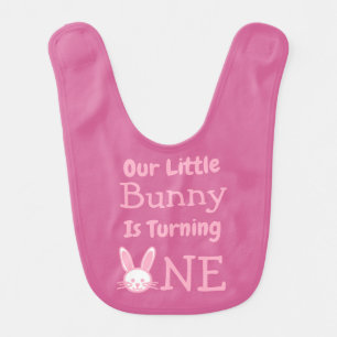Little Bunny First Birthday Baby Bib