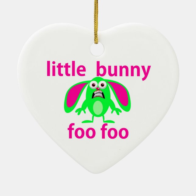 LITTLE BUNNY FOO FOO CERAMIC ORNAMENT (Back)