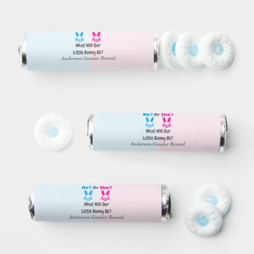 Little Bunny Gender Reveal  Breath Savers Mints