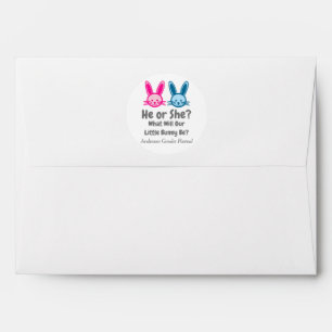 Little Bunny Gender Reveal Envelope