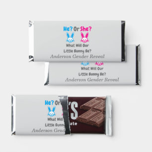 Little Bunny Gender Reveal Hershey Bar Favors