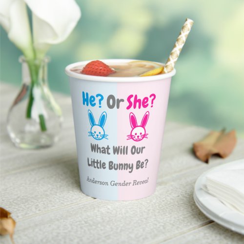 Little Bunny Gender Reveal Hersheys Paper Cups