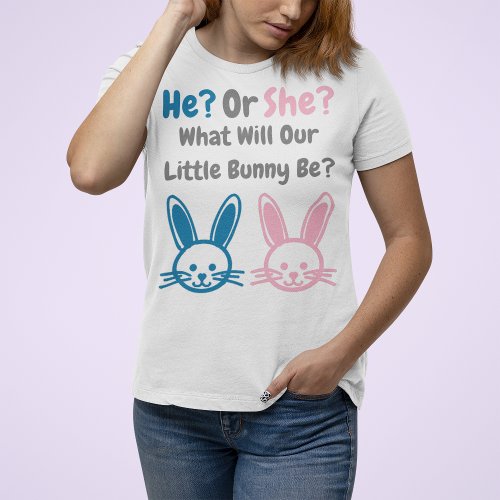 Little Bunny Gender Reveal T_Shirt