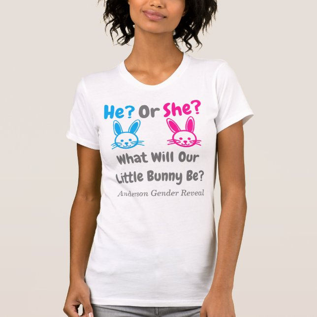 Little Bunny Gender Reveal T-Shirt (Front)