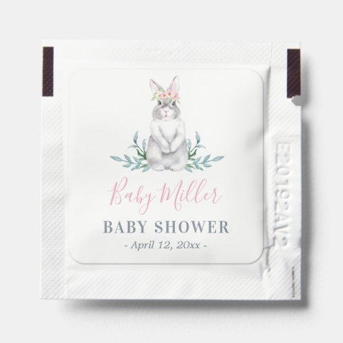 Little Bunny Girl Baby Shower favors Hand Sanitizer Packet