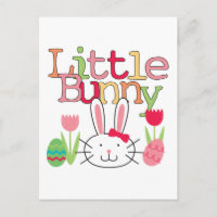 Little Bunny - Girl Easter Tshirts and Gifts Holiday Postcard