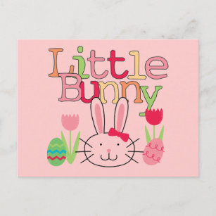 Little Bunny - Girl Easter Tshirts and Gifts Holiday Postcard