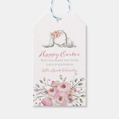 Little Bunny Happy Easter Personalized Custom Gift Tags