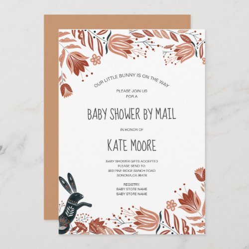 Little Bunny Is On The Way Baby Shower By Mail Inv Invitation