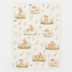 Little Bunny Meadow Baby Blanket