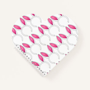 Little Bunny Personalized New Baby Shower Pink Ear Notebook