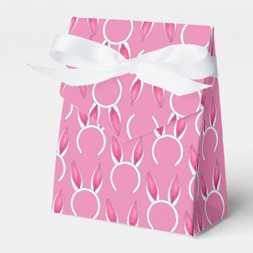 Little Bunny Pink Rabbit Ears New Baby Shower Favor Boxes