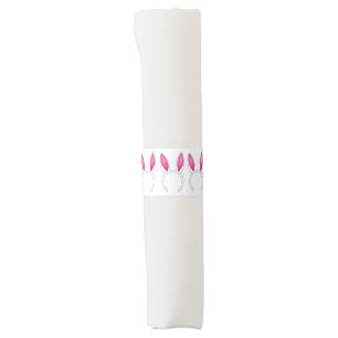 Little Bunny Pink Rabbit Ears New Baby Shower Napkin Bands