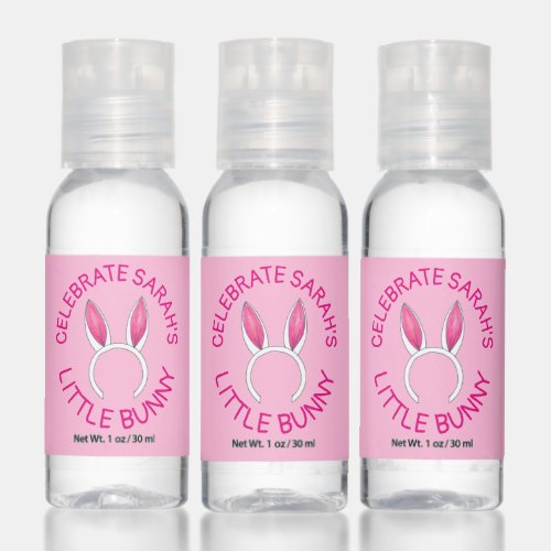 Little Bunny Rabbit Ears Baby Shower Favor Hand Sanitizer