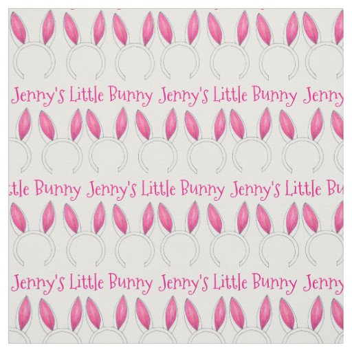 Little Bunny Rabbit Ears New Baby Shower Pink Fabric