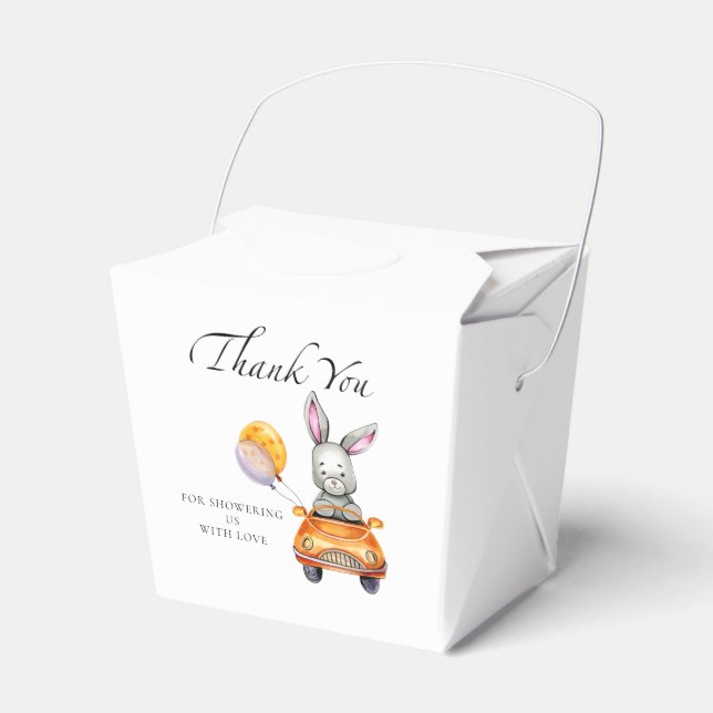 Little Bunny thank you favor box (Front Side)