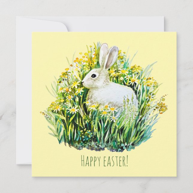 Little bunny  watercolor postcard (Front)