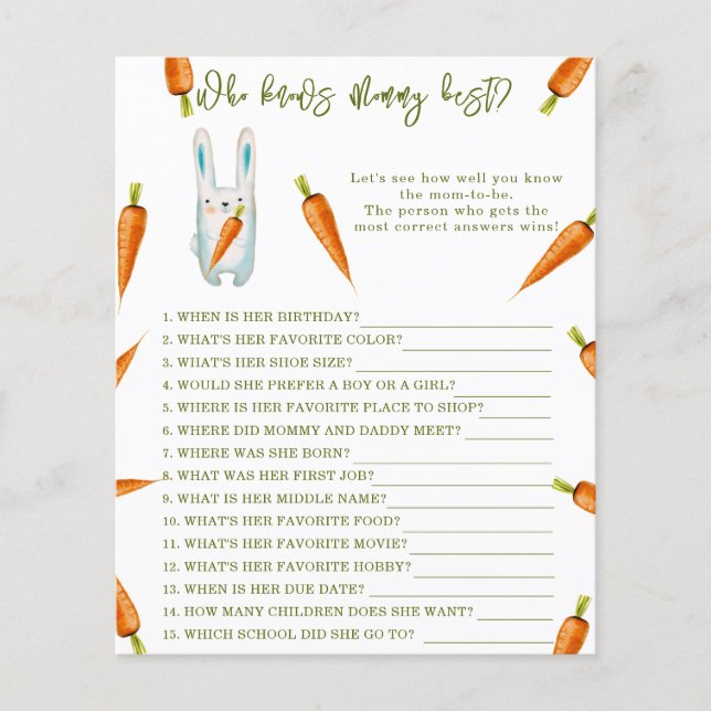 Little bunny - Who knows mommy best (Front)