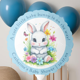 Little Bunny Wildflower Garden Easter Baby Shower Balloon