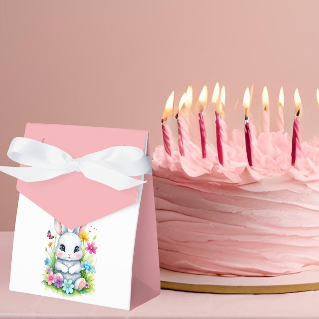 Little Bunny Wildflower Garden Easter Baby Shower Favor Boxes (Creator Uploaded)