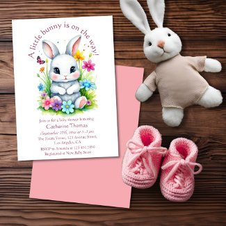 Little Bunny Wildflower Garden Easter Baby Shower