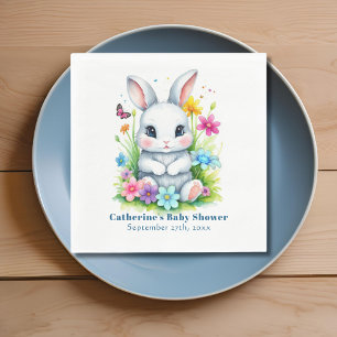 Little Bunny Wildflower Garden Easter Baby Shower Napkins
