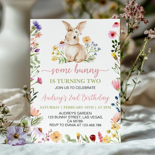 Little Bunny Wildflower Girl Birthday