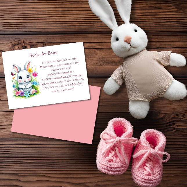 Little Bunny Wildflowers Easter Books For Baby Enclosure Card (Creator Uploaded)