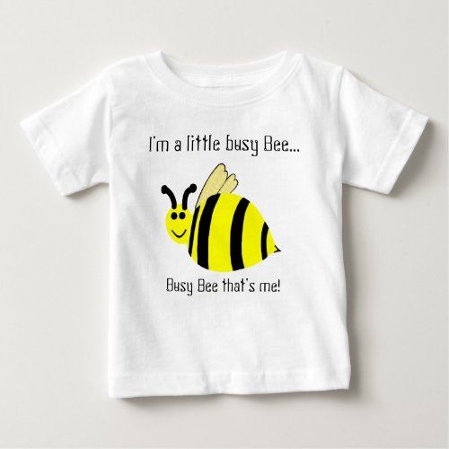 Little Busy Bee Yellow Bumble Bee Kids Shirt