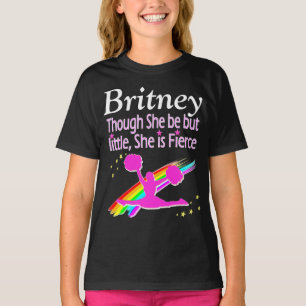 LITTLE BUT FIERCE CHEERLEADER PERSONALIZED T SHIRT