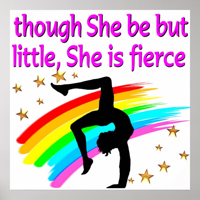 LITTLE BUT FIERCE GYMNAST POSTER (Front)
