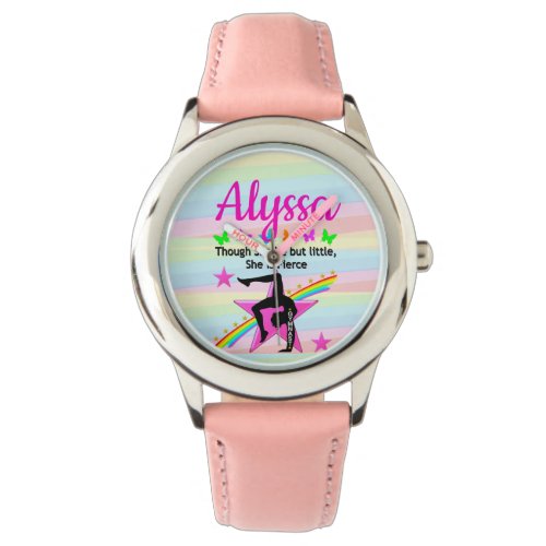 LITTLE BUT FIERCE GYMNASTICS GIRL DESIGN WATCH