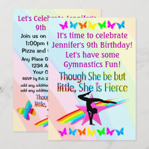 LITTLE BUT FIERCE GYMNASTICS INVITATION