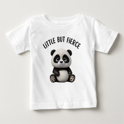 Little but fierce Panda Animal Love Shirt for Kids