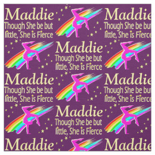 LITTLE BUT FIERCE PERSONALIZED GYMNASTICS FABRIC