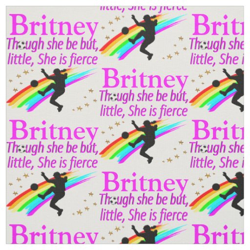 LITTLE BUT FIERCE PERSONALIZED SOCCER FABRIC
