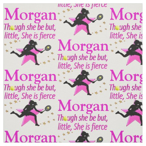LITTLE BUT FIERCE PERSONALIZED TENNIS FABRIC