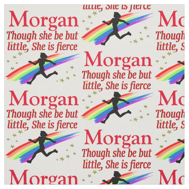 LITTLE BUT FIERCE PERSONALIZED TRACK FABRIC (Swatch)