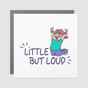 Little but loud faux canvas print car magnet