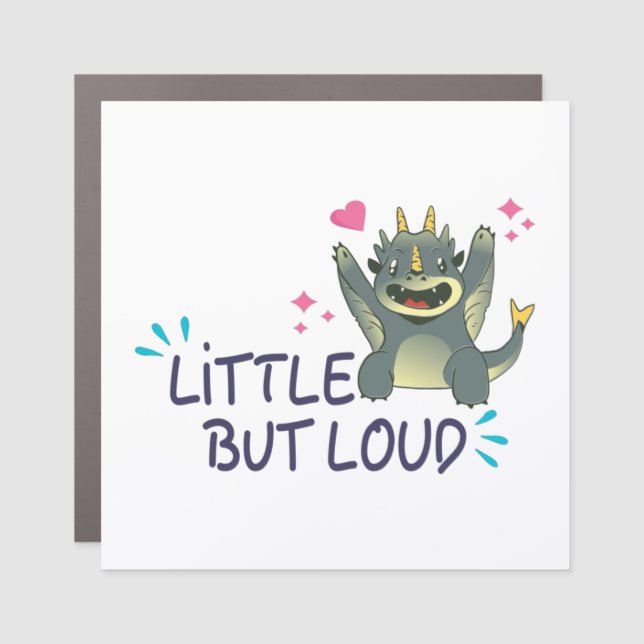 Little but loud sweatshirt car magnet (Front)